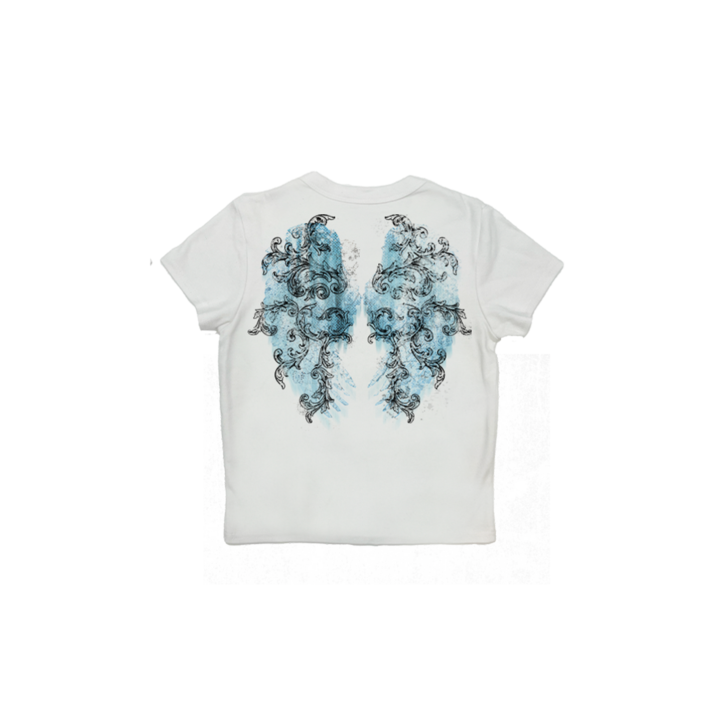 Angel Wings Embroidered Baby T-shirt White