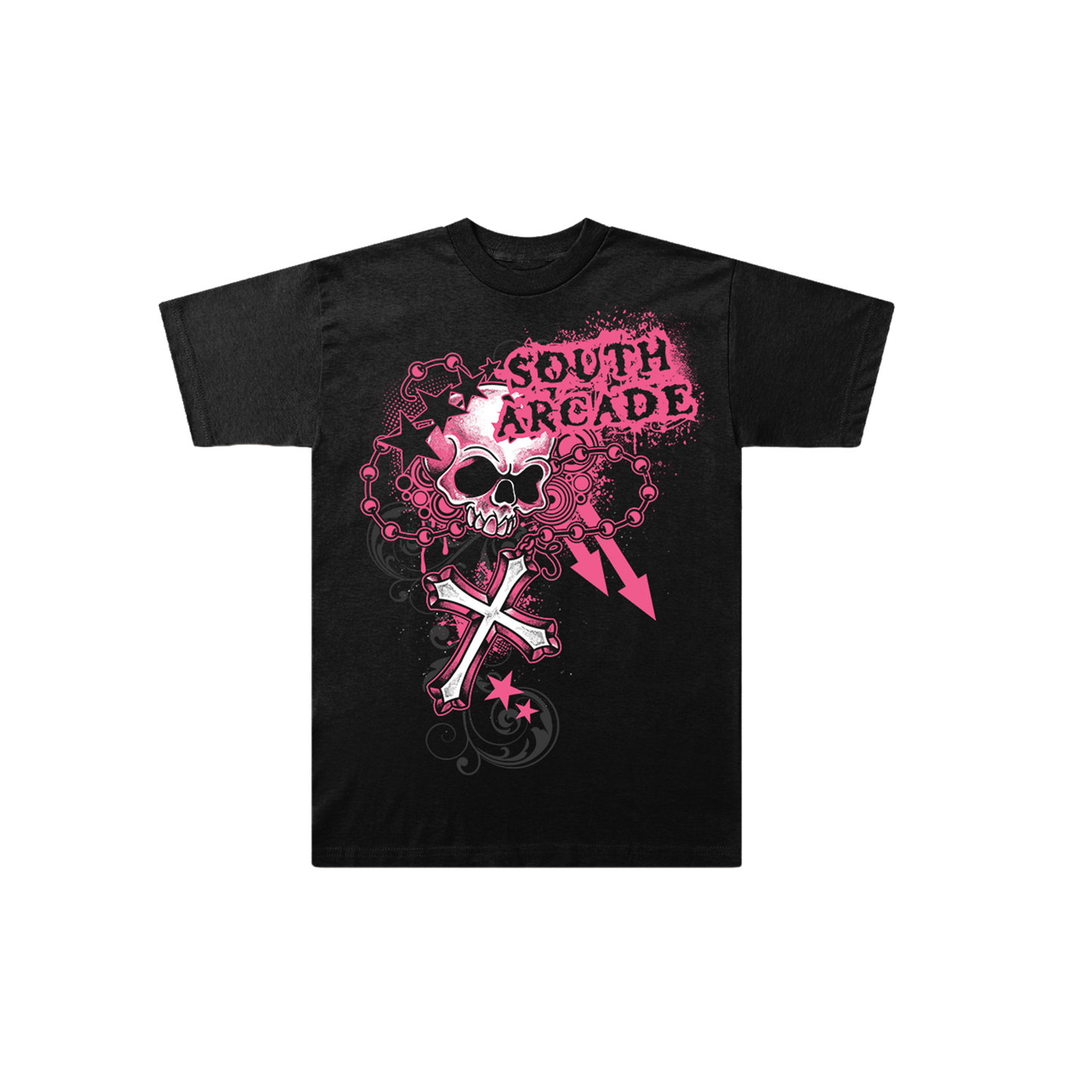 Skull Logo UK EU 5SOS Support Tour T-shirt Black