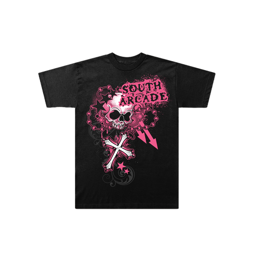 Skull Logo UK EU 5SOS Support Tour T-shirt Black